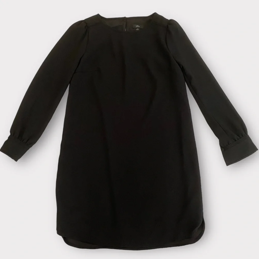J. Crew Women’s Dress Size 2 Shift Puff Sleeve Minimalist Corpcore Office